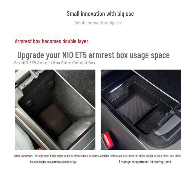 NIO ET5T Center Console Armrest Storage Box: 22-25 Special Car Accessories