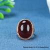 Beeswax Blood Amber Oval Ring - Unisex Ethnic Style, Adjustable, New Permanent Design.
