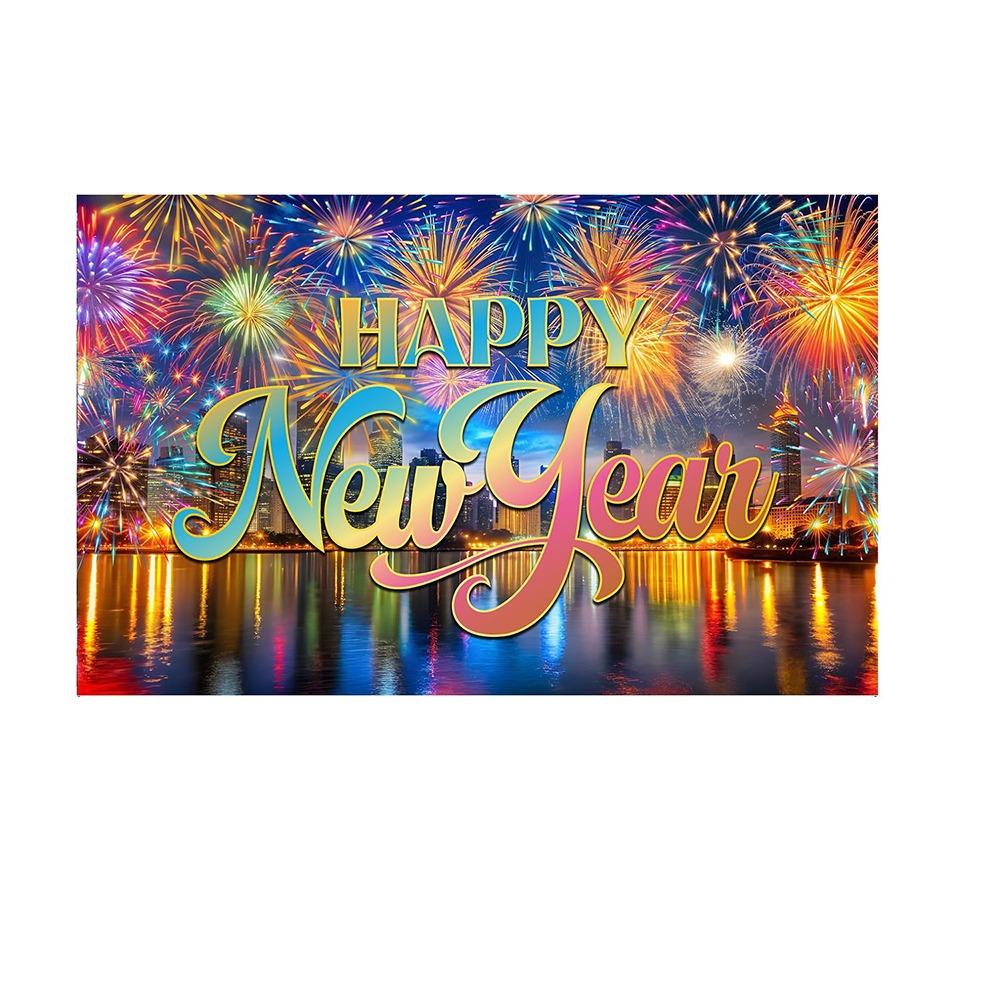 Black Gold 2026 New Year Backdrops Colorful Balloon Photo Background Party Background  Photo Studio