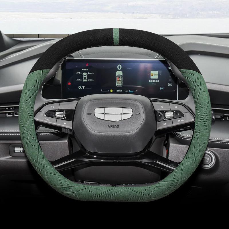 

Double D Type Suede Car Steering Wheel Cover Decoration Handle Wrap For Geely Preface L BoYue L COOL Galaxy L7 L6 2026 2026