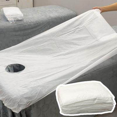 10pcs Bedspread Soft Bed Sheet Massage Bed Cover Open Hole Non-woven Fabric Salon Beauty Fitted Sheet Spa Disposable Breathable