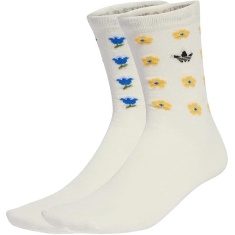 Adidas Originals X Liberty London Crew Socks 2 Pairs JV7833 22-24