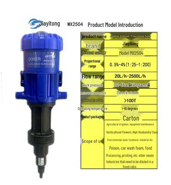 Water-Powered Car Wash and Fertilizer Dosing Pump
