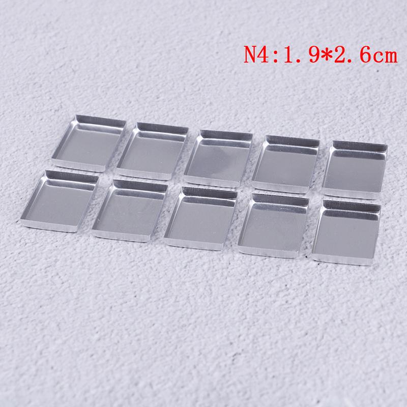 Aluminum Square Empty Eyeshadow Pans Makeup Pigment Palette Powder Storage Case DIY Cosmetic Tools 10PCS 6 Sizes