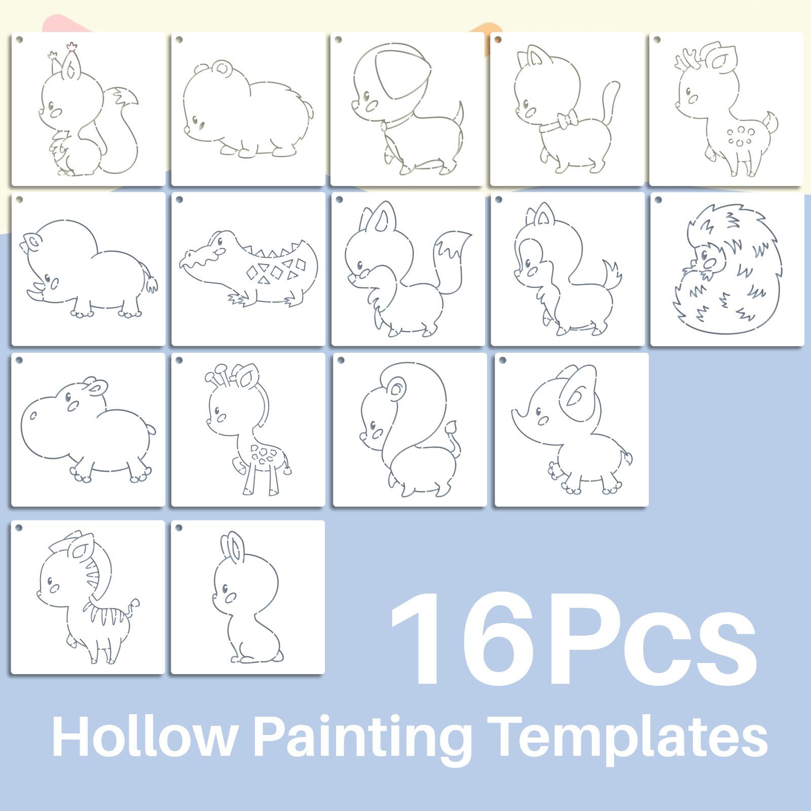 

New Style, Graffiti Template, Cute, Cartoon Animal Series, Painting Template, Cartoon DIY Drawing Board, Party Decoration