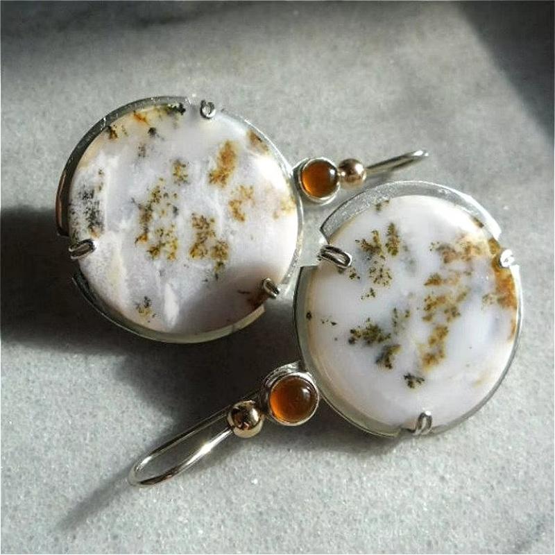 Exquisite Vintage Copper White Synthetic Turquoise Dangle Earrings for Women Bohemian Style Vacation Banquet Jewelry Accessories