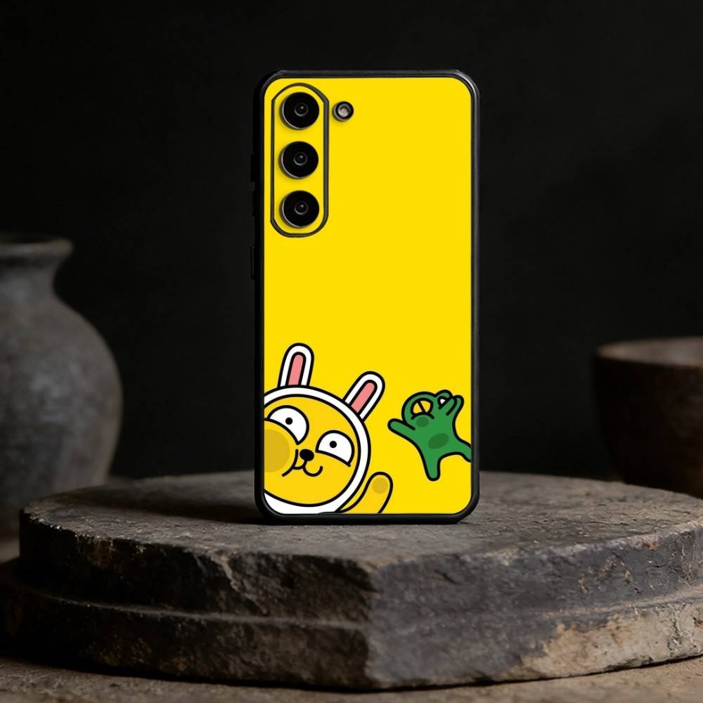 K-Kakao Friends Phone Case For Samsung Galaxy A13,21s,22,31,32,52,53,71,72,73,Soft Black Cover