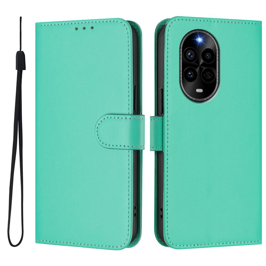 For Huawei nova 13 Pro 5G Case Solid Color Wallet Leather Phone Cover with Strap