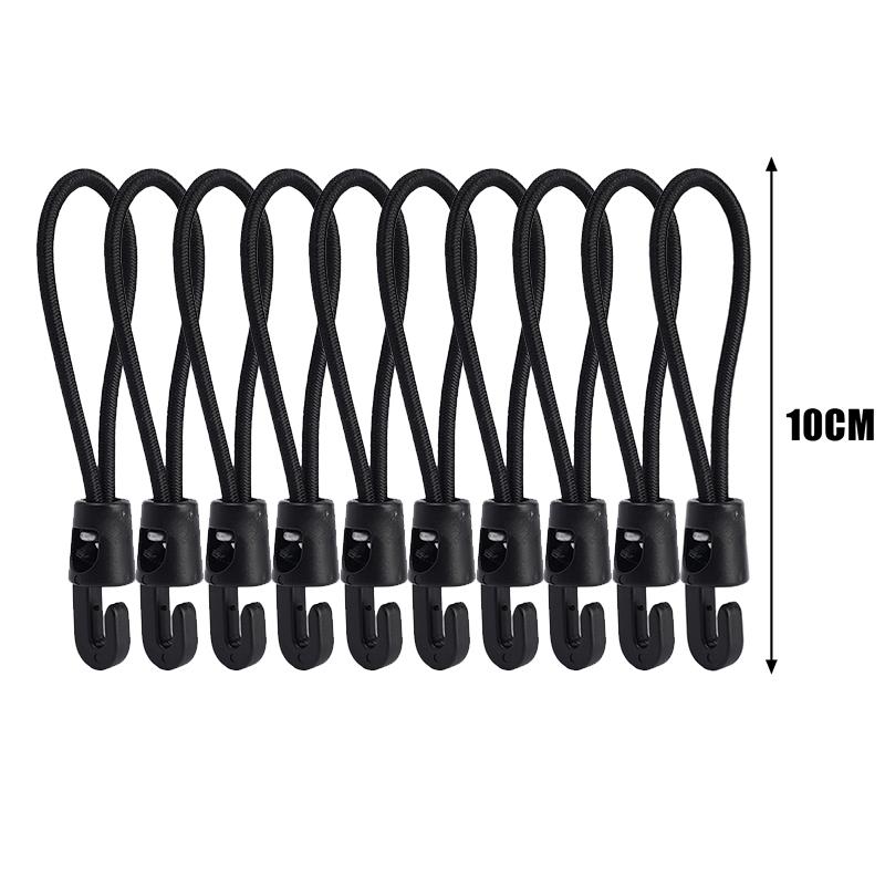 

30/1pcs Elastic Bungee Cord with Hooks 10/15/25cm High Elasticity Rubber Expander Ropes for Luggage Bikes Camping Cars Cord Ties 1pc