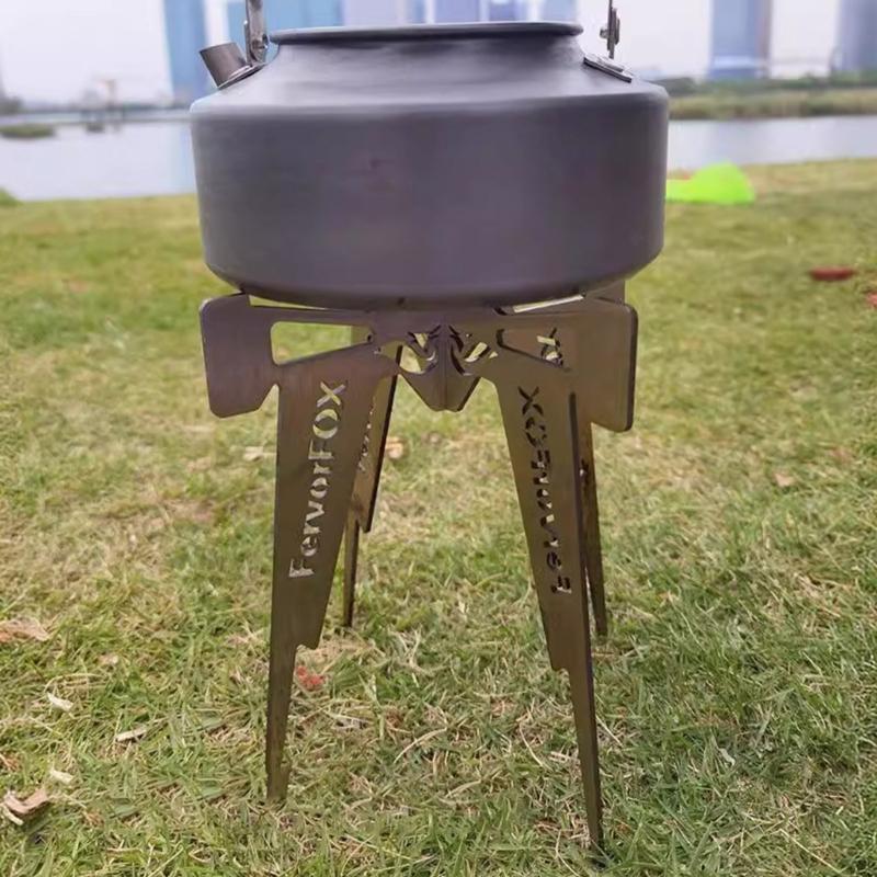 Folding Camp Cookware Stand Stable Regulable Support Outdoor Pot Stand Camp Kitchens Accessory