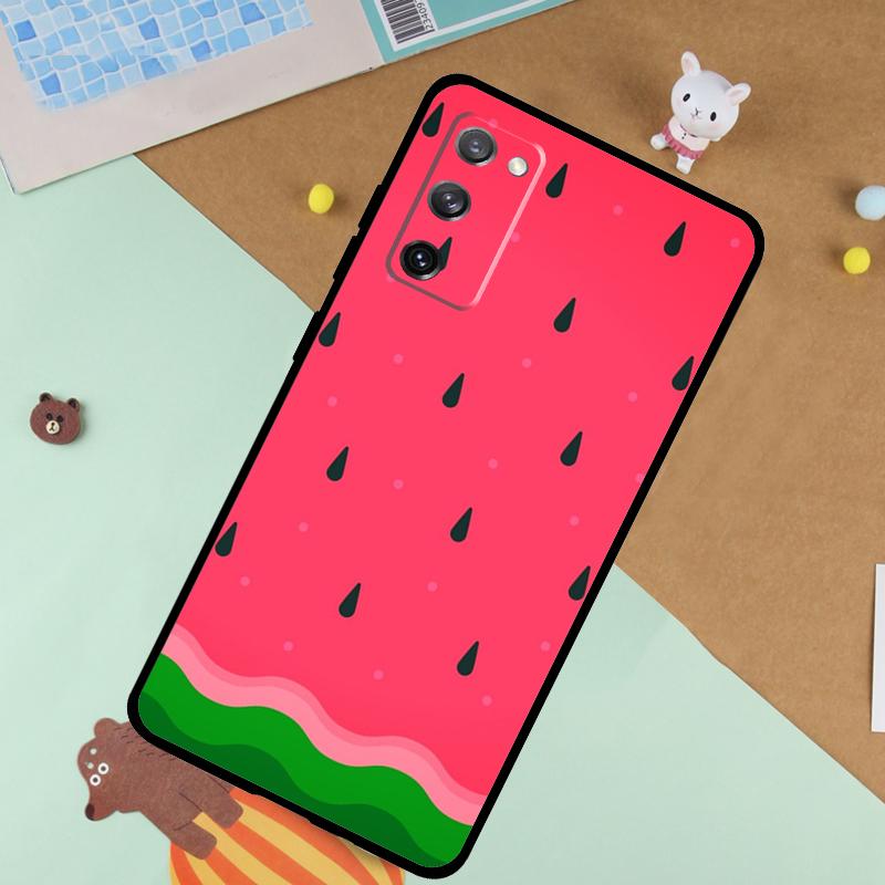 Cute Summer Fruit Watermelon Soft Case For Samsung Galaxy S24 Ultra S9 S10 S20 S22 S21 Plus S23 FE S25 Ultra Funda Cover