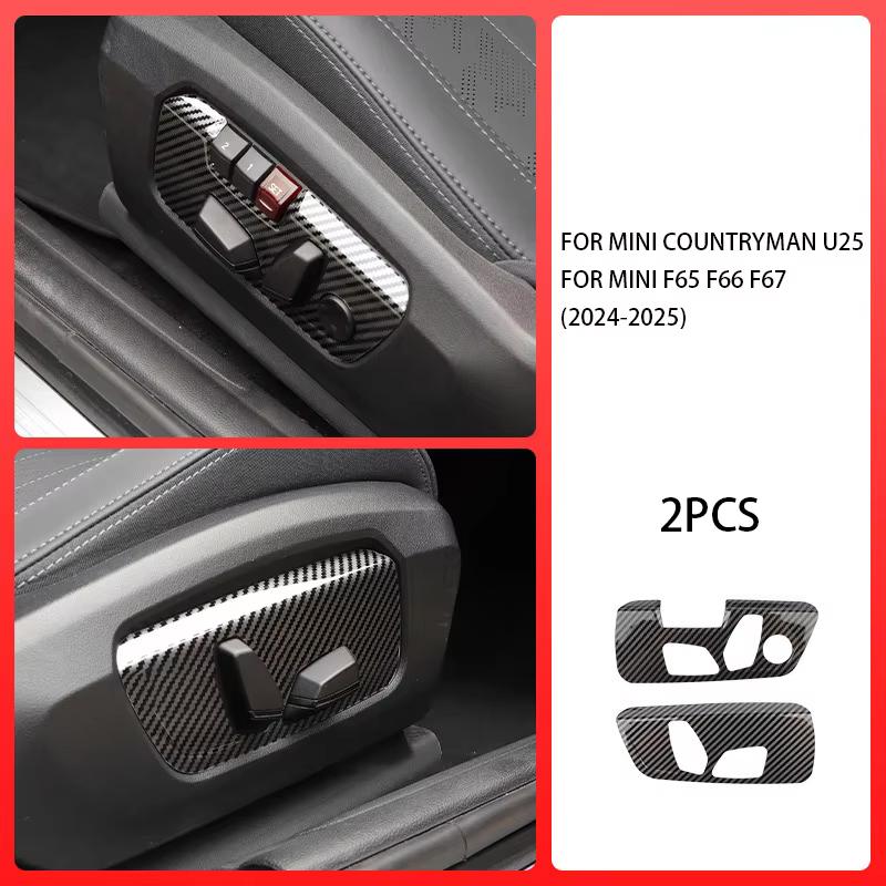 Car Seat Adjustment Button Panel Frame Trim Decoration Sticker Interior Accessories For Mini U25 Countryman Cooper S F65 F66 F67