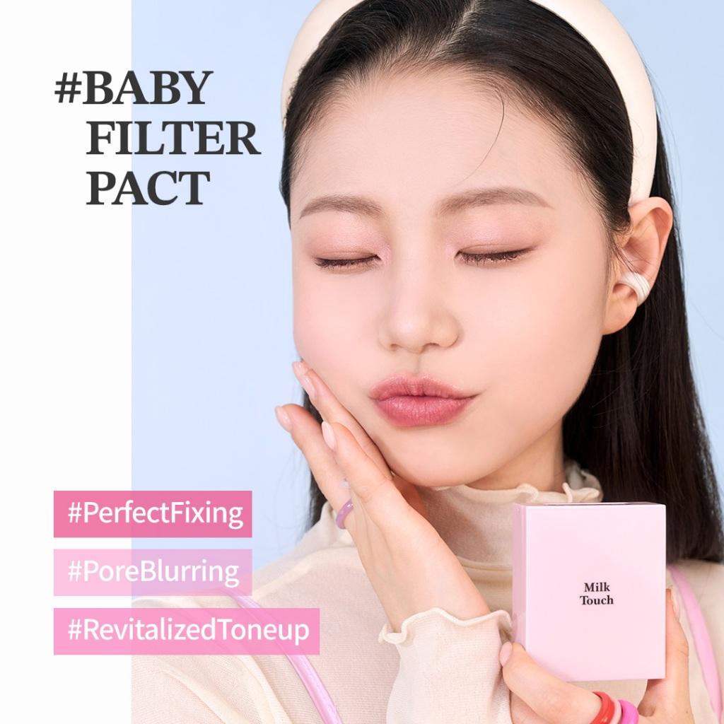 MILK TOUCH Całodniowy Perfekcyjny Utrwalający Puder Blurujący 9g