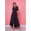 Women's Black Plus Size Asymmetrical Cut Dress