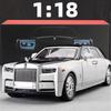 1:18 Rolls-Royce Phantom Model Car Starry Sky Roof Sunroof Zinc Alloy Pull-back Toy Die-cast Car with Sound and Light Realistic Collection Ornaments