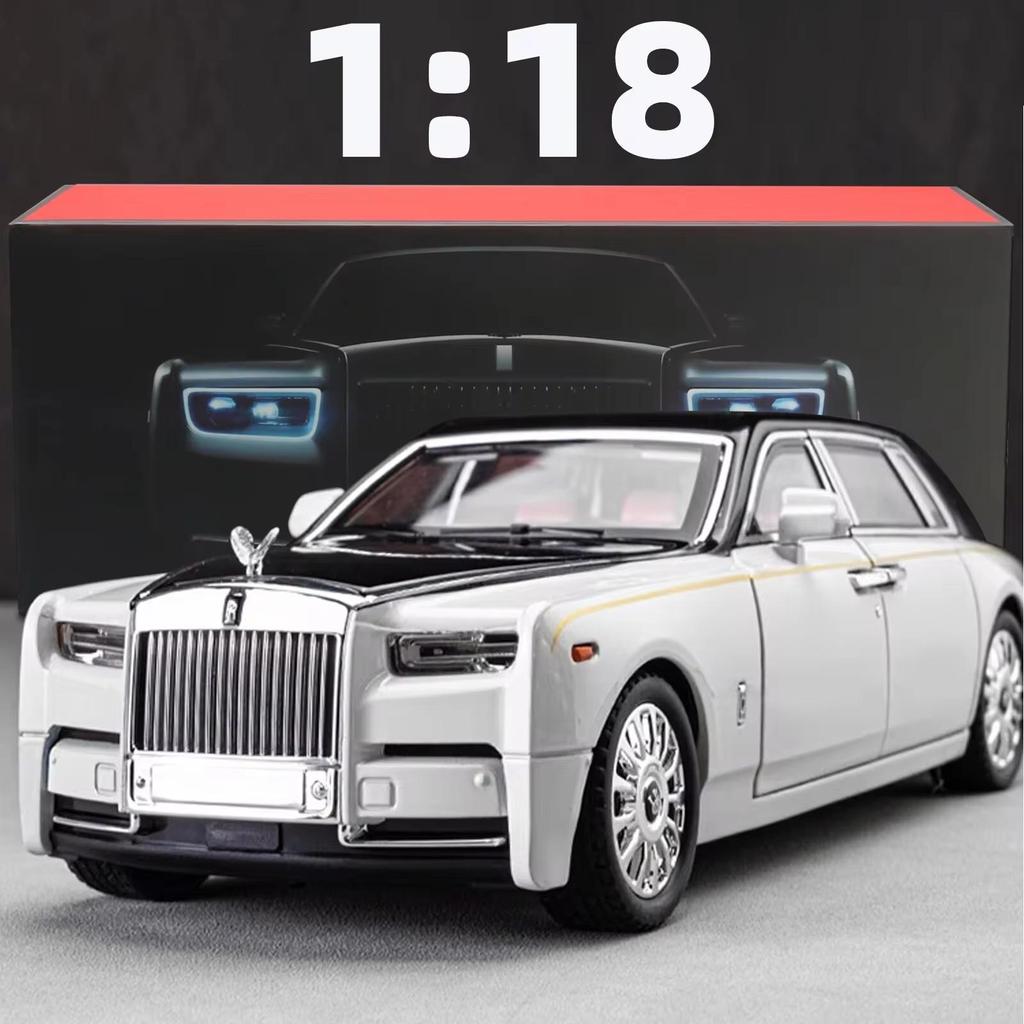 1:18 Rolls-Royce Phantom Modellauto Sternenhimmel Dach Schiebedach Zinklegierung Rückziehspielzeug Druckgussauto mit Ton und Licht Realistische Sammlung Ornamente