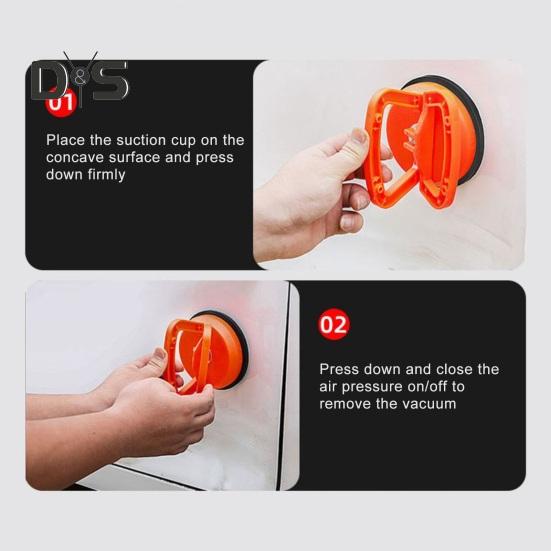 3-teiliges Auto-Sack-Reparaturwerkzeug, Karosserie-Reparatur-Abzieher, tragbarer Saugnapf-Abzieher, tragbares Auto-Dellenentfernungsset zum Entfernen von Dellen und Glas, Hagelschäden an Autotüren