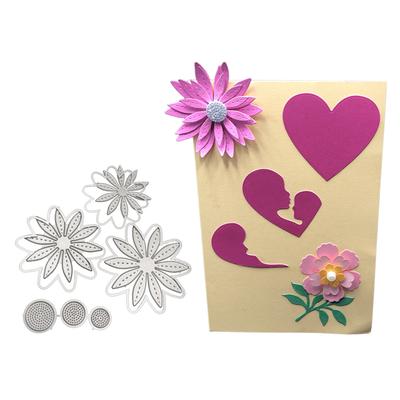 Blumen Set Rahmen Metall Silberfarben Schablone Prägen Stanzformen Für DIY Scrapbooking Papier Album Kartenherstellung
