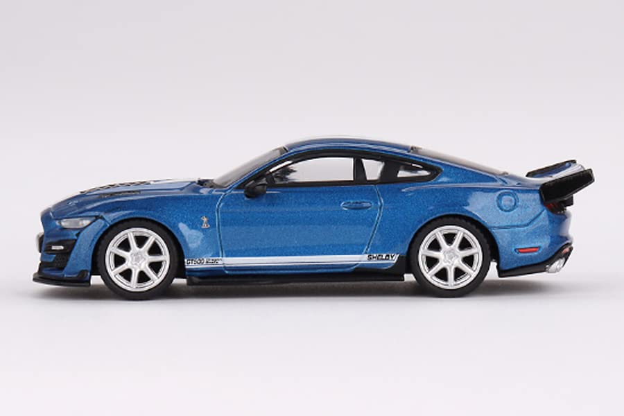 TrueScale Miniatures MINI GT 164 Shelby GT500 Dragon Snake Concept Ford Performance Blue Vänsterstyrd Färdig produkt