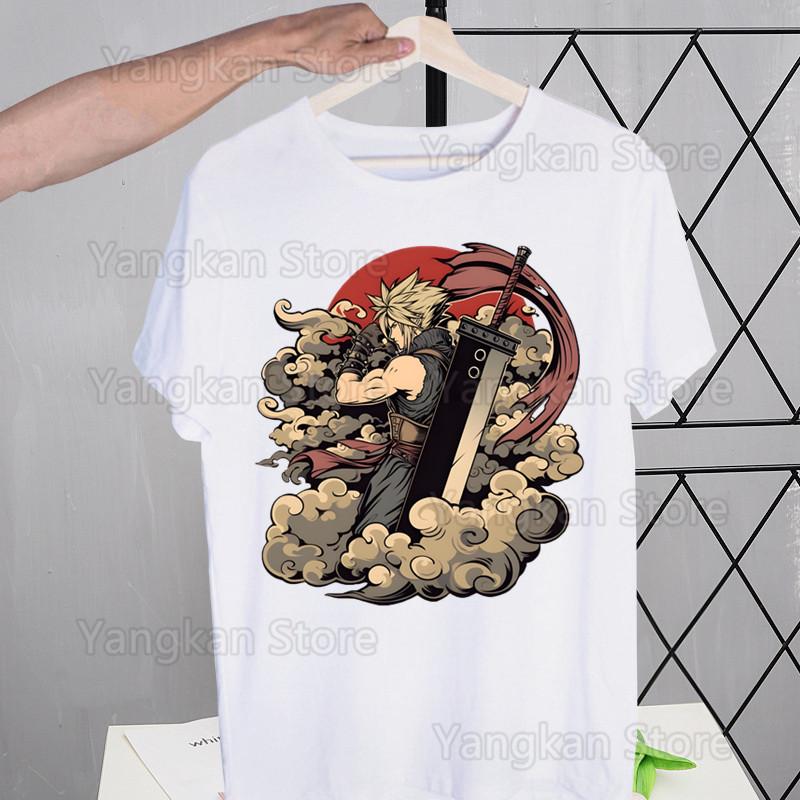 

Final Fantasy 7 FF7 Street Style Casual Short Sleeve Men T Shirt O-neck Tshirt Male T Shirt XXXXL