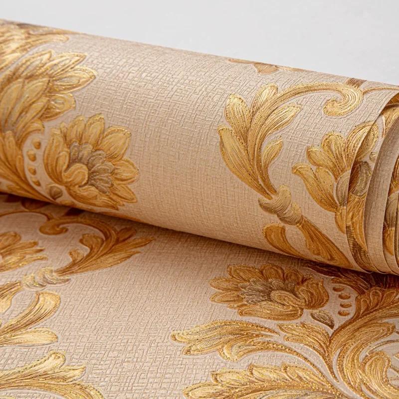 

3D обои Европейский стиль рельеф спальня гостиная салон красоты водонепроницаемые обои, обои легкая роскошь 53cmx9.5m
