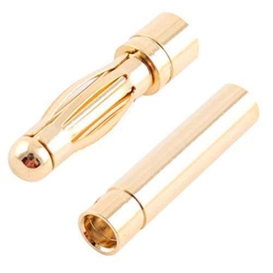 GTIWUNG 15 Pairs 4mm Gold Bullet RC Lipo Banana Connector Plugs