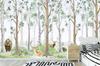 Children's photo wallpaper forest animals in a beautiful forest M014 200x135