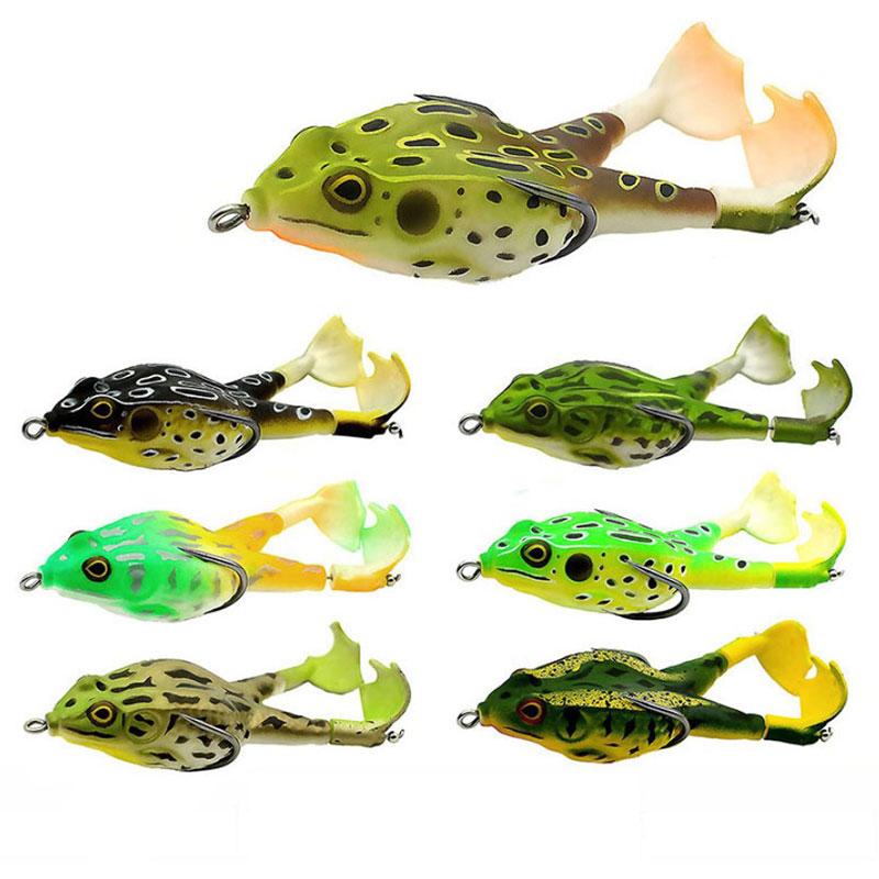 Rotating Carp Rotating Legs Thunder Frog Fishing Lure Floating Bionic Soft Lure Carp ...