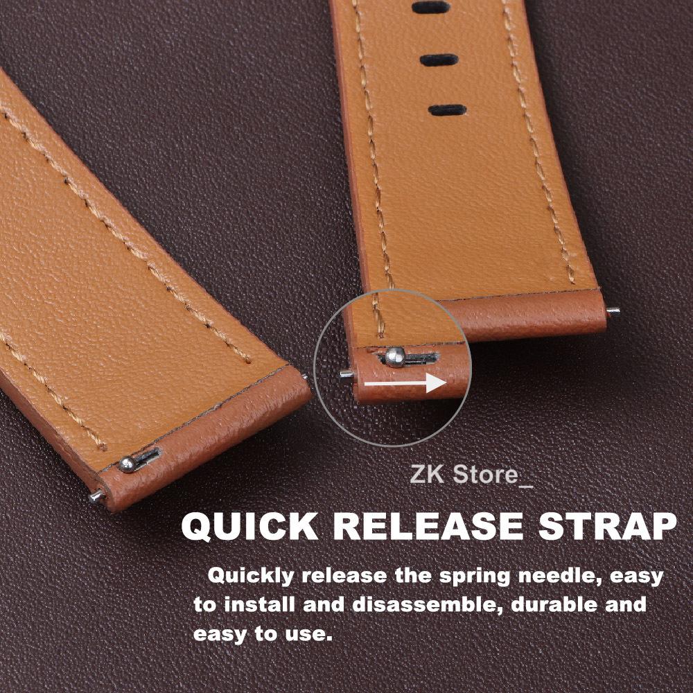 20mm 22mm Watch Straps Leather for Huawei gt2 gt3 Quick Release Bracelet Belt Smart Watchband for Men Women Watch Accessories
