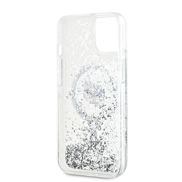 Karl Lagerfeld Klhmp15Mlgchsgh Iphone 15 Plus / 14 Plus 6.7 Hardcase Transparent Liquid Glitter Choupette Head Magsafe