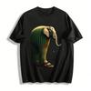 Funny Cactus Elephant Graphic Casual T-Shirt Pure Cotton T-shirt