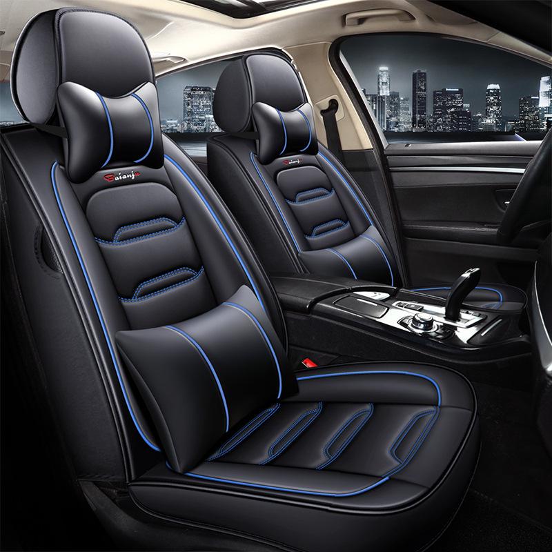 All-Season Universal Car Seat Covers, Full Coverage PU Leather Car Seat Covers, Five-Seat Car Seat Cushions, Full Set of Five-Seat Car Covers