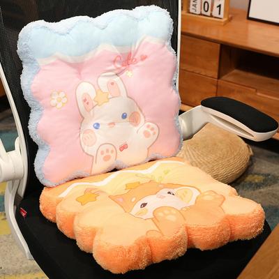 Girl Heart Cute Children'S Chair Seat Cushion Student Classroom Plush Warm Fart Cushion Winter Office Backrest Chair Cushion