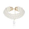 Gorgeous Multilayers Imitation Pearl Choker Necklaces for Women Jewelry Irregular Pearls Pendant Wedding Necklace 2019
