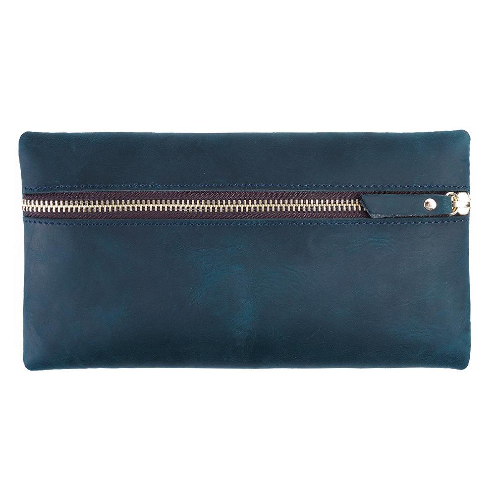 Fromthenon Crazy Horse Leather Retro Zipper Pen Case Portable Storage Bag Large Capacity Pencil Case Customizable Business Gifts