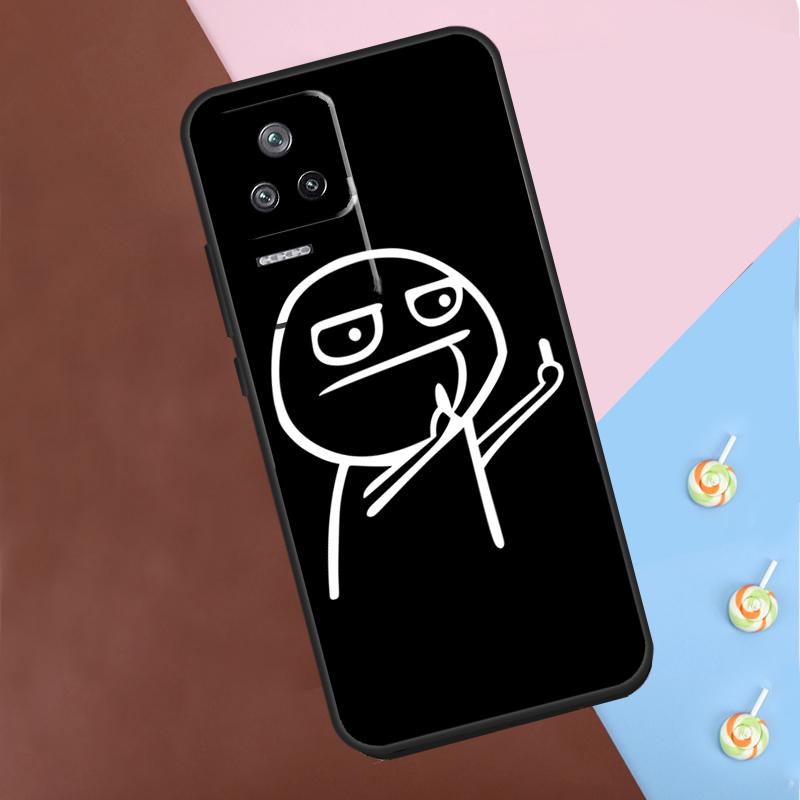 Funny Man Middle Finger Case For Xiaomi 13 14 13T Pro 11T 12T 12 Lite POCO X6 Pro X3 X4 X5 M6 Pro M5s F3 F5 Cover