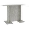 Dining Table Concrete Grey 110 X 60 X 75 Cm Particleboard