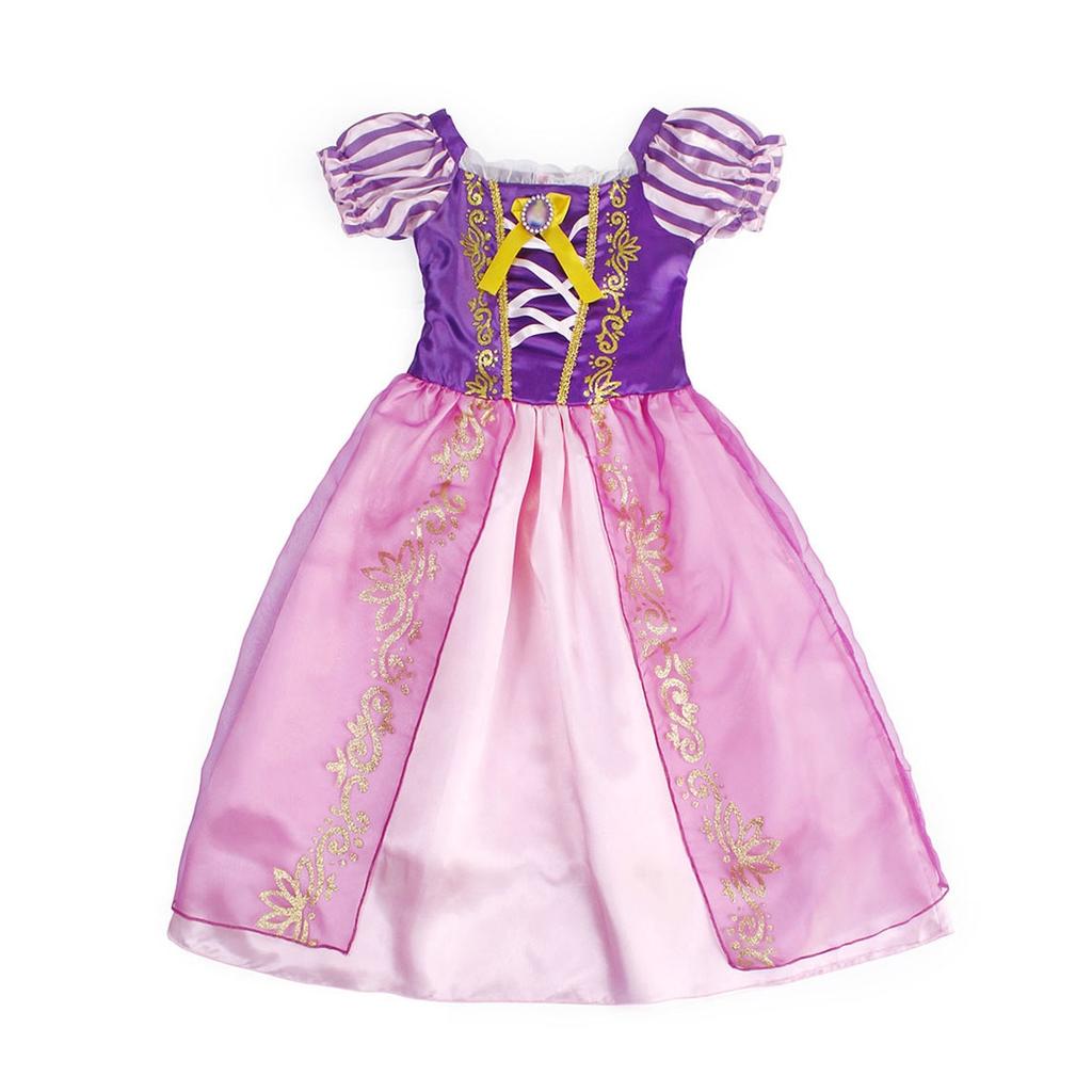 Rapunzel Carnival Costume 5-6 Years 120cm 3 Accessories Purple Pink Children Role Play Dress for Halloween Christmas Children's Day