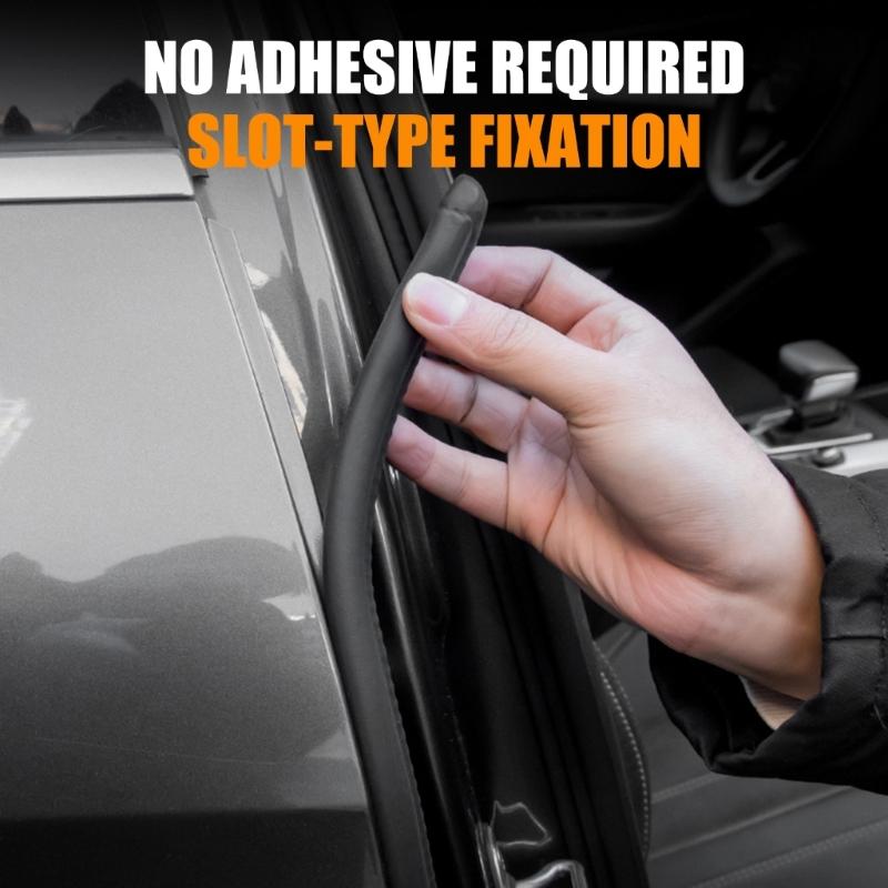 2Pcs Car Door Seal Strips Rubber Noise Reduction Trim Automotive Rubber Sealing Strips Set Suitable for Dashboard Space