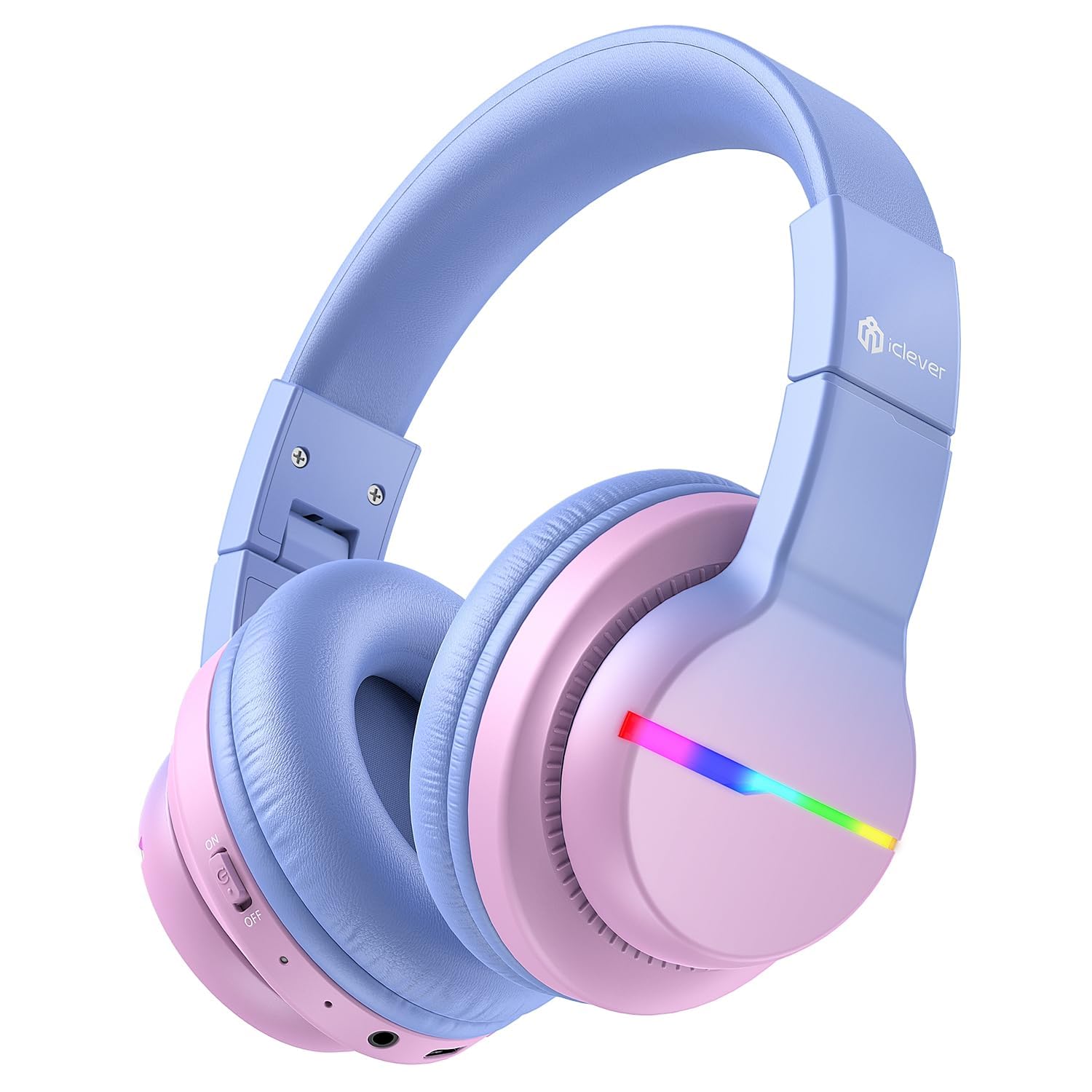 

iClever Bluetooth Wireless Kids Headphones with Volume Limiting 45H and Mic for and PCs Kids Headphones, (74/85 dBA), Playtime, School, Tablets,