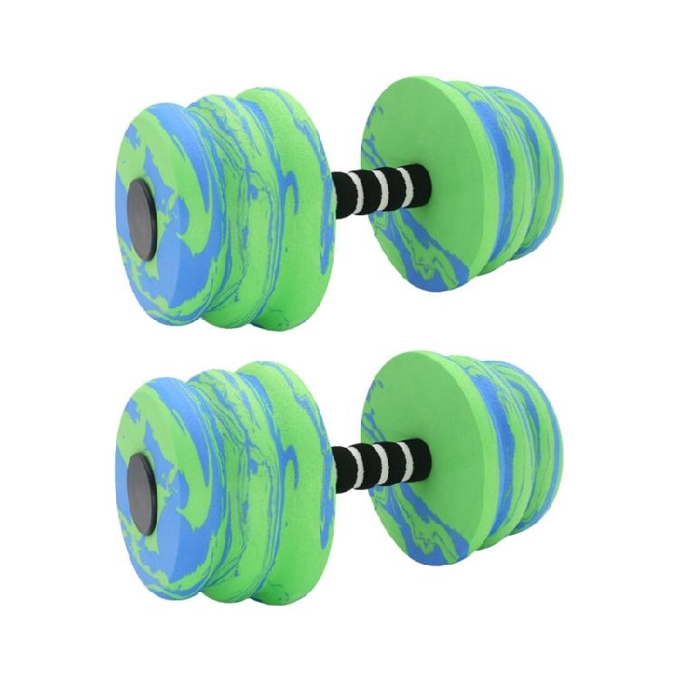 1Pair Water Aquatic Exercise Dumbbell Fitness Equipment Aquatic Exercise Dumbbell for Fitness Workout Easy to Use зелёный