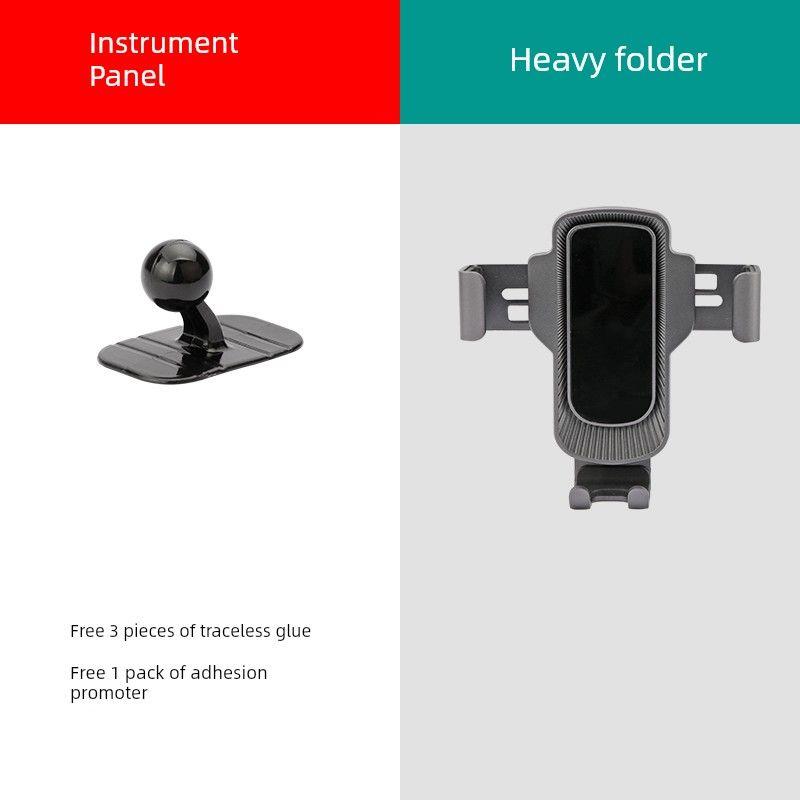 Car-Mounted Bracket with Gravity Support, Fixed Navigation Stand, Adhesive Air Vent Clip, Front Windshield Mount, Optional Multifunctional