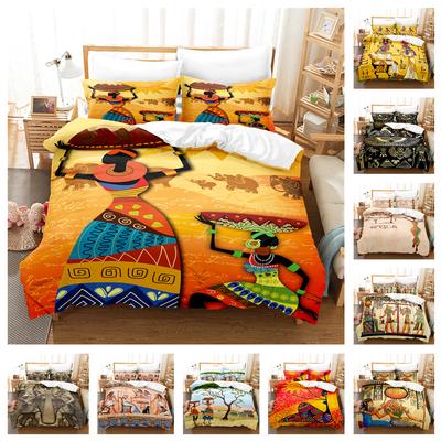 Conjunto de cama feminino indiano 3D, capa de edredom exótica, fronha 2/3AU210 * 240, tamanho grande, cama extragrande, secagem rápida, tecido macio para casa
