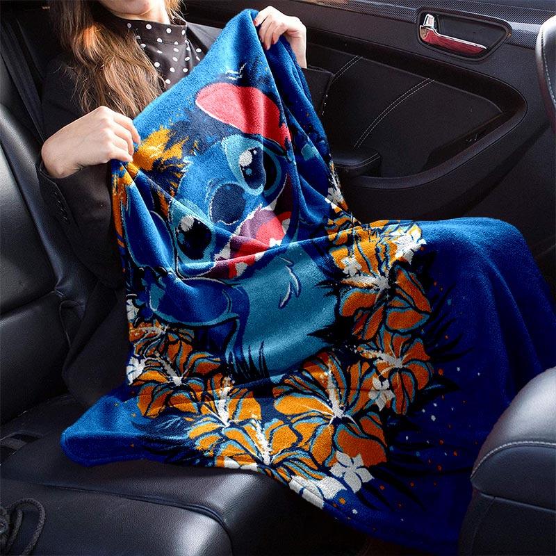 1pc Stitch Printing Blanket - Soft, All-Season Throw for Office Blanket, Personalized Gift with Adorable Cartoon Design