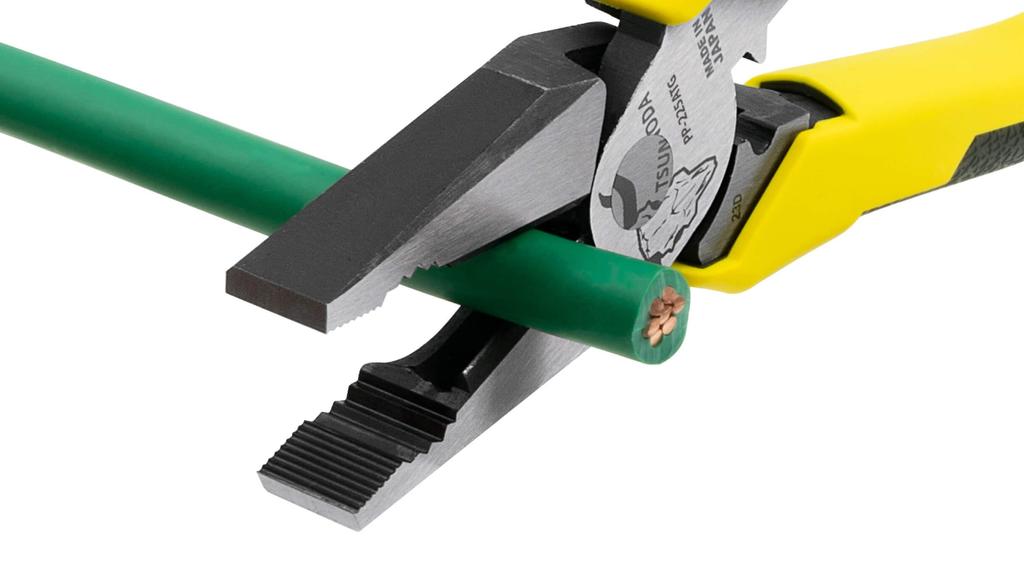 TSUNODA Electrician's Power Pliers, Eccentric, with Crimping Function, 225mm, PP-225ATG