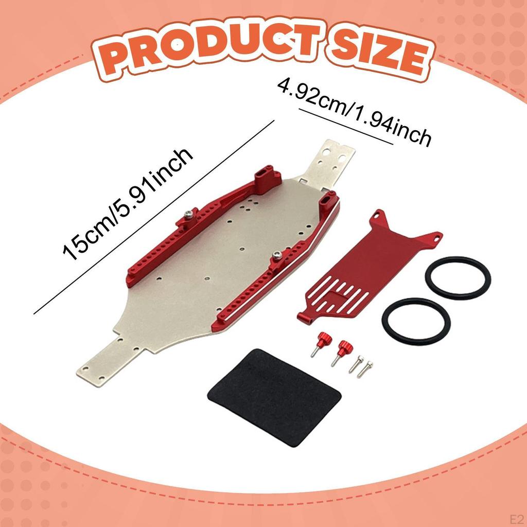 RC Car Chassis Aluminum for 244016 CNC Machined Bottom Board 1/24 Scale Precision Accessories