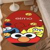 Elmo And Cookie Sesame Friends Round Rug for Livingroom,Bedroom, Palyroom, Chair Rug, Area Rug, Circle Carpet, Large Size Decor Fan Christmas Gift