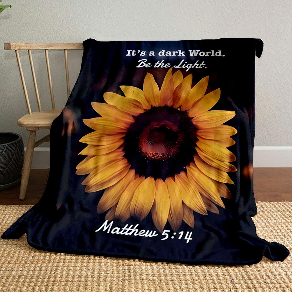 

Sunflower Bible Verse Blanket Printed Blanket for Living Room Bed Couch lunch break Soft Cozy Blanket for Friend s festival Gift 80cm x 120cm