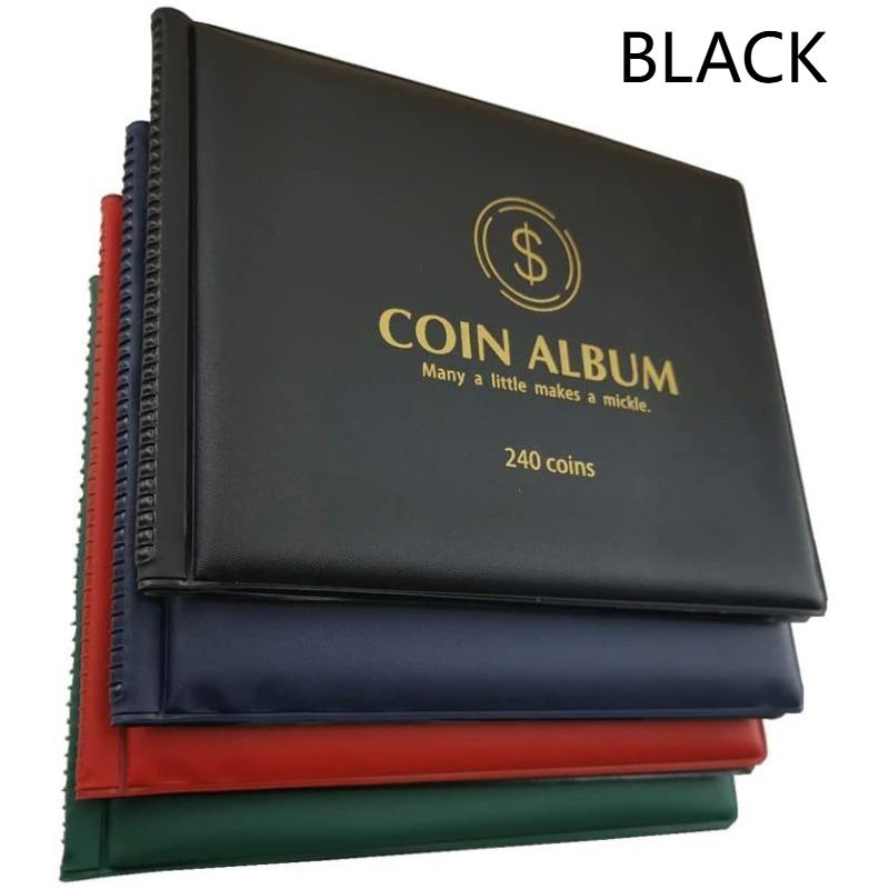 Coin album Horizontal 240 coin protection storage book, empty book, coin antique commemorative coin, dust-proof collection book