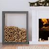 822419 vidaXL Firewood Rack Grey 80x25x100 Cm Pine Wood